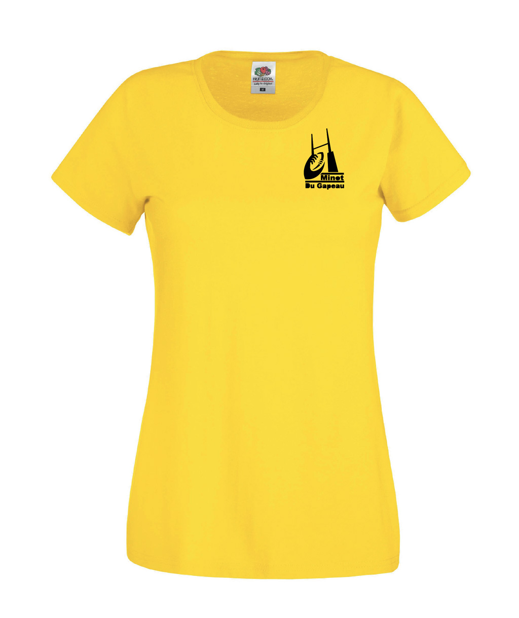t-shirt femme jaune